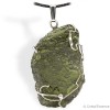 Moldavite pendentif argent