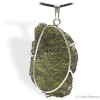 Moldavite pendentif argent