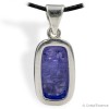 Pierre Tanzanite en pendentif sur argent, pour calmer l'activité du mental