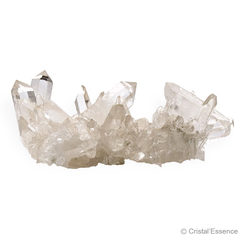 Cristal de roche du Brésil, groupe de cristaux 387 g