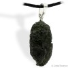 Moldavite brut, pendentif attache