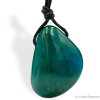 Pendentif Chrysocolle roulé, percée, pour apaiser les conflits