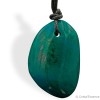 Pendentif Chrysocolle roulé, percée, pour faire diminuer les conflits