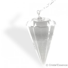 Cristal de roche, pendule pointe pour la radiesthésie