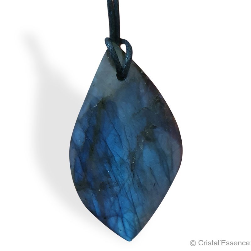 Pendentif Larme En Labradorite - Reflets Magnifiques - Longueur 5 Cm - Neuf Sans Emballage