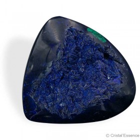 Azurite cristallisée polie