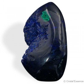 Azurite cristallisée polie