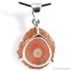 Pendentif Rhodochrosite plaque, pierre du chakra du cœur