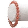Bracelet Rhodochrosite, qualité AA, perles rondes de 6 ou 8 mm, pour la gestion du stress.
