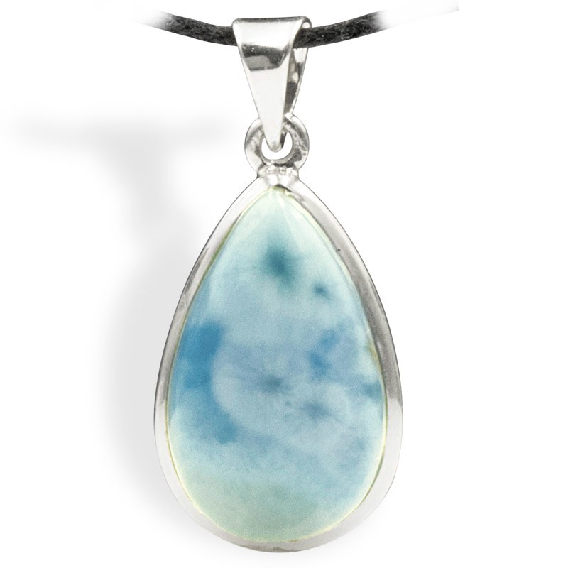 Pendentif Larimar, pierre apaisante pour le stress