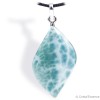 Pierre Larimar en pendentif cabochon forme libre