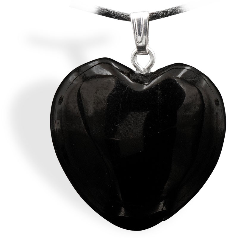 Shungite de Petrovsky, pendentif cœur