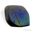 Labradorite, bloc poli, reflets bleus verts, 594 g