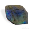 Labradorite, bloc poli, reflets bleus verts,