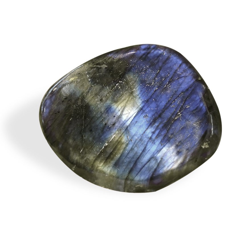 Pierre Labradorite roulée, la pierre des thérapeutes.