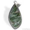 Pierre Séraphinite pendentif goutte cerclage argent