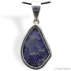 Pierre Tanzanite brut en pendentif, avec cerclage argent 8,9 g, pour calmer l'activité du mental