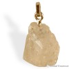 Phénacite de Madagascar ambrée, brut, pendentif attache argent