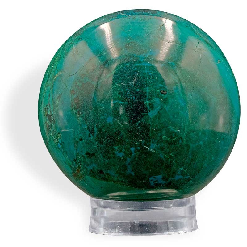 Chrysocolle en  sphère, adaptée à être posée dans un lieu de travail lors de réunions ou sur une table familiale.