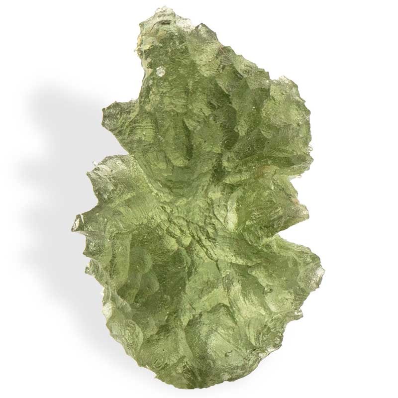 Moldavite de Besednice, spécimen entier brut, très rare