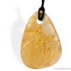 Citrine, pendentif percé plat