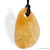 Citrine pendentif percé avec cordon