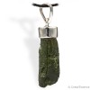 Moldavite brut, pendentif attache argent, pierre de cœur