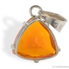 Opale de Feu, facettée, pendentif argent griffes