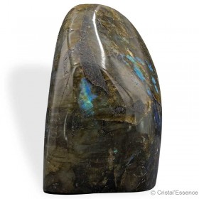 Bloc poli Labradorite, reflets bleus, 630 g, pièce unique