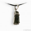 Moldavite authentique en pendentif argent