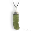 Moldavite brut, specimen entier, pendentif argent, 6 g