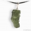 Moldavite authentique en pendentif, pierre d'ouverture du coeur