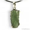 Moldavite pendentif argent, pierre de cœur par excellence, pierre d'ouverture à la vie