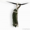 Moldavite pendentif argent