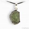 Moldavite, brut specimen entier, pendentif griffes argent, 4,55 g