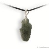 Moldavite authentique en pendentif, pierre d'ouverture
