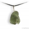 Moldavite en pendentif, pierre d'ouverture du coeur