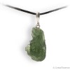 Moldavite brut en pendentif, moldavite naturelle authentique