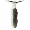 Moldavite brut en pendentif attache argent