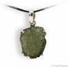 Moldavite pendentif argent, pierre de cœur par excellence, pierre d'ouverture à la vie