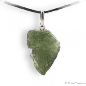 Pendentif Moldavite pierre du chakra du cœur