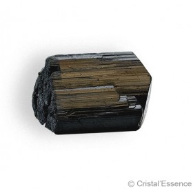 Pierre Tourmaline noire de Madagascar, pour la protection. Cristal biterminé