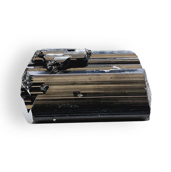 Pierre Tourmaline noire de Madagascar. Cristal biterminé