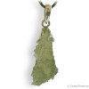 Moldavite pendentif argent, pierre de cœur par excellence, pierre d'ouverture à la vie