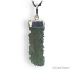 Moldavite brut, specimen entier, pendentif argent, 5,5 g