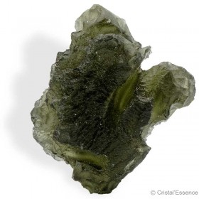 Moldavite, spécimen entier brut pierre d'ouverture à la vie,