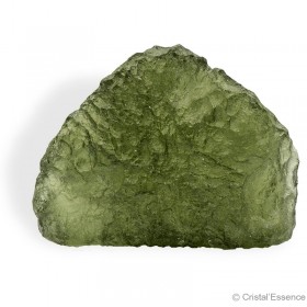 Moldavite specimen authentique brut entier, pierre d'ouverture du cœur, correspond au chakra du coeur