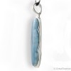 Larimar cabochon ovale, pendentif argent,