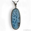 Larimar, pendentif argent, pierre de paix intérieure