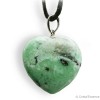 Variscite pendentif en forme de coeur